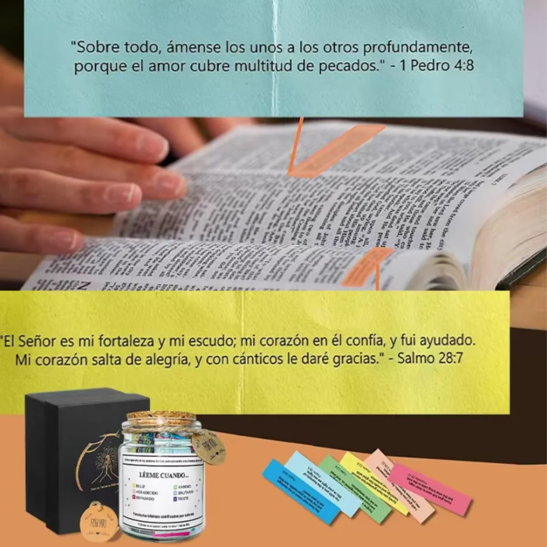 Frasco de Versículos de la Biblia